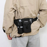 Maxbell Fanny Pack Waist Bag Sling Bag Fashion Chest Bag for Trekking Camping Phone Black