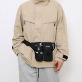 Maxbell Fanny Pack Waist Bag Sling Bag Fashion Chest Bag for Trekking Camping Phone Black