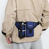 Maxbell Fanny Pack Waist Bag Sling Bag Fashion Chest Bag for Trekking Camping Phone Blue