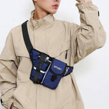 Maxbell Fanny Pack Waist Bag Sling Bag Fashion Chest Bag for Trekking Camping Phone Blue