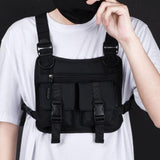 Maxbell Chest Rig Bag Pouch Light Bags Lightweight Water Resistant for Men Women Black