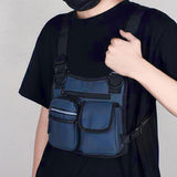 Maxbell Chest Rig Bag Pouch Light Bags Lightweight Water Resistant for Men Women Blue