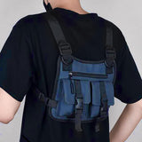 Maxbell Chest Rig Bag Pouch Light Bags Lightweight Water Resistant for Men Women Blue