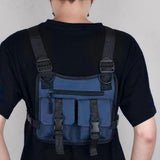 Maxbell Chest Rig Bag Pouch Light Bags Lightweight Water Resistant for Men Women Blue