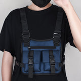 Maxbell Chest Rig Bag Pouch Light Bags Lightweight Water Resistant for Men Women Blue