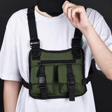 Maxbell Chest Rig Bag Pouch Light Bags Lightweight Water Resistant for Men Women Green
