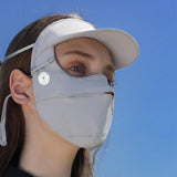 Maxbell Women Wide Brim Face Sunscreen Protection for Climbing Outdoor gray
