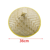 Maxbell Tapered Fishing Hat Art Crafts Weaved Hard Shell Hat Painting for Farming 14in