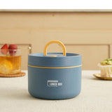 Maxbell Lunch Box Set Portable Airtight Lid Lunchbox Insulated Food Lunch Container 2PCS Blue