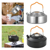 Maxbell Camping Kettle Teapot Cookware with Handle Outdoor Tea Coffee Pot for Hiking Argent