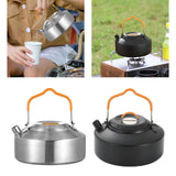 Maxbell Camping Kettle Teapot Cookware with Handle Outdoor Tea Coffee Pot for Hiking Argent