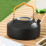 Maxbell Camping Kettle Teapot Cookware with Handle Outdoor Tea Coffee Pot for Hiking Black