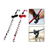 Maxbell Camping Storage Lanyard Strap Canopy Hanger for Backpacking Accessories black