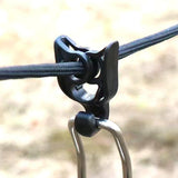 Maxbell Camping Storage Lanyard Strap Canopy Hanger for Backpacking Accessories black