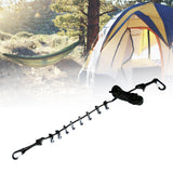 Maxbell Camping Storage Lanyard Strap Canopy Hanger for Backpacking Accessories black
