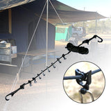 Maxbell Camping Storage Lanyard Strap Canopy Hanger for Backpacking Accessories black
