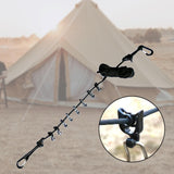 Maxbell Camping Storage Lanyard Strap Canopy Hanger for Backpacking Accessories black