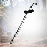 Maxbell Camping Storage Lanyard Strap Canopy Hanger for Backpacking Accessories black