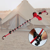 Maxbell Camping Storage Lanyard Strap Canopy Hanger for Backpacking Accessories red