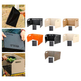Maxbell Foldable Windshield Wind Protection W/ Carrying Bag for Backpacking Picnic 3 Plates Black