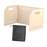Maxbell Foldable Windshield Wind Protection W/ Carrying Bag for Backpacking Picnic 3 Plates White