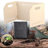 Maxbell Foldable Windshield Wind Protection W/ Carrying Bag for Backpacking Picnic 3 Plates White