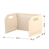Maxbell Foldable Windshield Wind Protection W/ Carrying Bag for Backpacking Picnic 3 Plates White