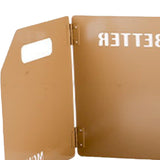 Maxbell Foldable Windshield Wind Protection W/ Carrying Bag for Backpacking Picnic 3 Plates Khaki