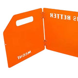Maxbell Foldable Windshield Wind Protection W/ Carrying Bag for Backpacking Picnic 3 Plates Orange