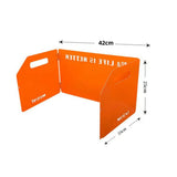 Maxbell Foldable Windshield Wind Protection W/ Carrying Bag for Backpacking Picnic 3 Plates Orange