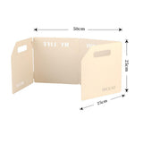 Maxbell Foldable Windshield Wind Protection W/ Carrying Bag for Backpacking Picnic 4 Plate White