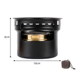 Maxbell Alcohol Stove Camping with Stand with Carrying Bag for BBQ Outdoor Camping Black