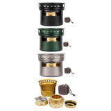 Maxbell Alcohol Stove Camping with Stand with Carrying Bag for BBQ Outdoor Camping Black