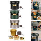 Maxbell Alcohol Stove Camping with Stand with Carrying Bag for BBQ Outdoor Camping Black