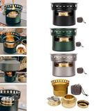 Maxbell Alcohol Stove Camping with Stand with Carrying Bag for BBQ Outdoor Camping Black