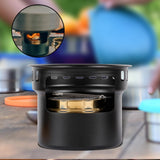 Maxbell Alcohol Stove Camping with Stand with Carrying Bag for BBQ Outdoor Camping Black