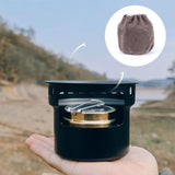 Maxbell Alcohol Stove Camping with Stand with Carrying Bag for BBQ Outdoor Camping Black