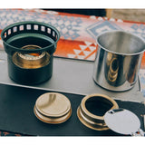 Maxbell Alcohol Stove Camping with Stand with Carrying Bag for BBQ Outdoor Camping Grteen