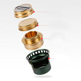 Maxbell Alcohol Stove Camping with Stand with Carrying Bag for BBQ Outdoor Camping Grteen