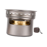 Maxbell Alcohol Stove Camping with Stand with Carrying Bag for BBQ Outdoor Camping Argent