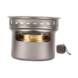 Maxbell Alcohol Stove Camping with Stand with Carrying Bag for BBQ Outdoor Camping Argent