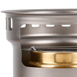 Maxbell Alcohol Stove Camping with Stand with Carrying Bag for BBQ Outdoor Camping Argent