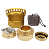Maxbell Alcohol Stove Camping with Stand with Carrying Bag for BBQ Outdoor Camping Aureate