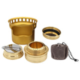 Maxbell Alcohol Stove Camping with Stand with Carrying Bag for BBQ Outdoor Camping Aureate