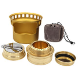 Maxbell Alcohol Stove Camping with Stand with Carrying Bag for BBQ Outdoor Camping Aureate