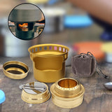Maxbell Alcohol Stove Camping with Stand with Carrying Bag for BBQ Outdoor Camping Aureate