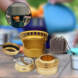 Maxbell Alcohol Stove Camping with Stand with Carrying Bag for BBQ Outdoor Camping Aureate