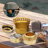 Maxbell Alcohol Stove Camping with Stand with Carrying Bag for BBQ Outdoor Camping Aureate