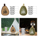 Maxbell 4x 304 Stainless Steel Camping Bowl Outdoor Cookware for Travel Barbecue Khaki
