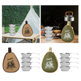 Maxbell 4x 304 Stainless Steel Camping Bowl Outdoor Cookware for Travel Barbecue Khaki